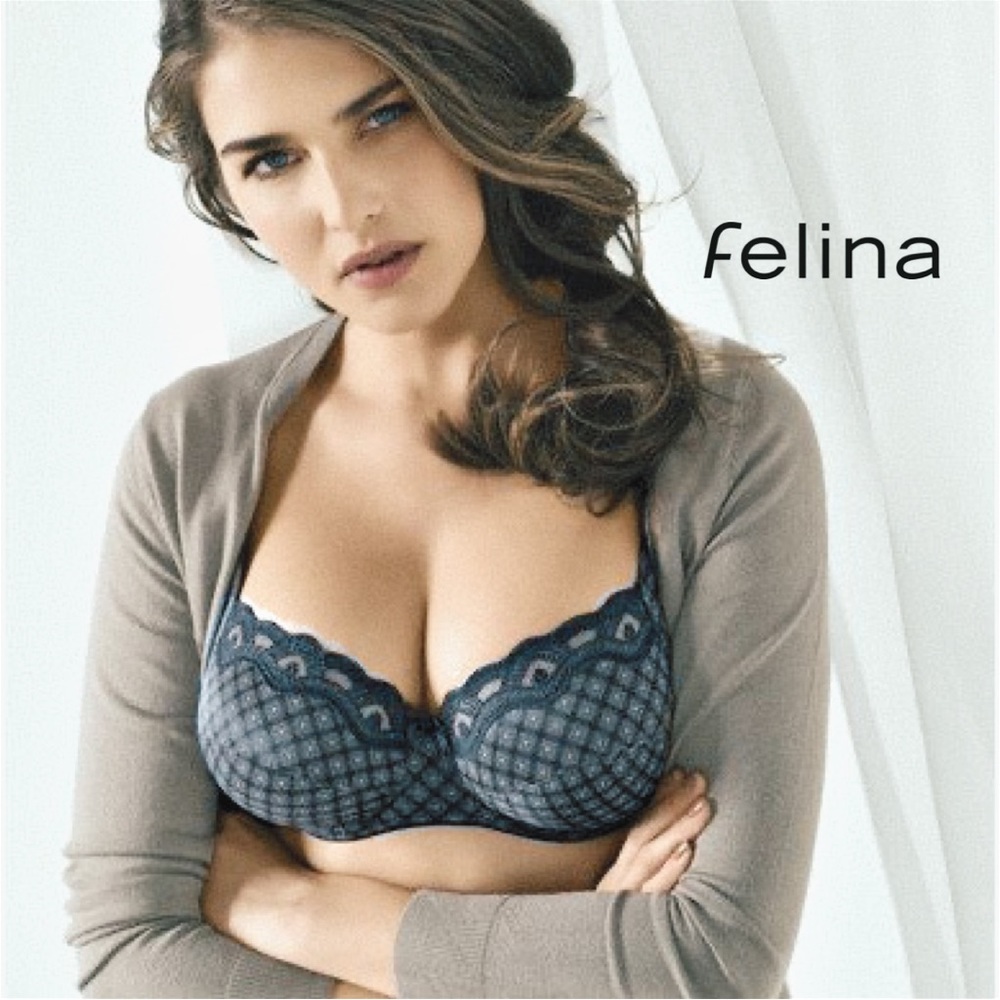 Felina Modern Moments 34B Underwire Bra #205298 in Carbon-Gray -| Retail $100